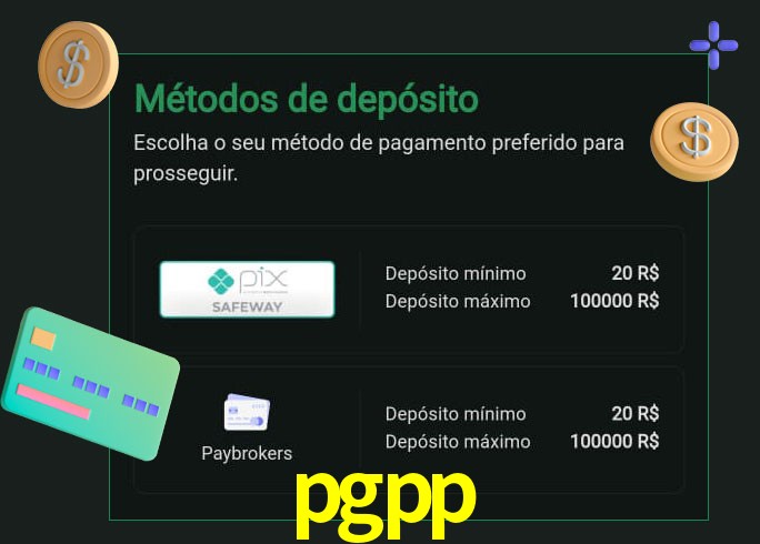 O cassino pgpp oferece uma grande variedade de métodos de pagamento